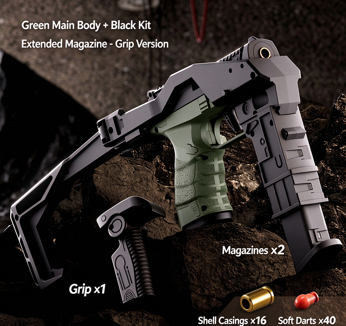 PPQ Tactical Mechanical Shell-Ejecting Nerf Pistol