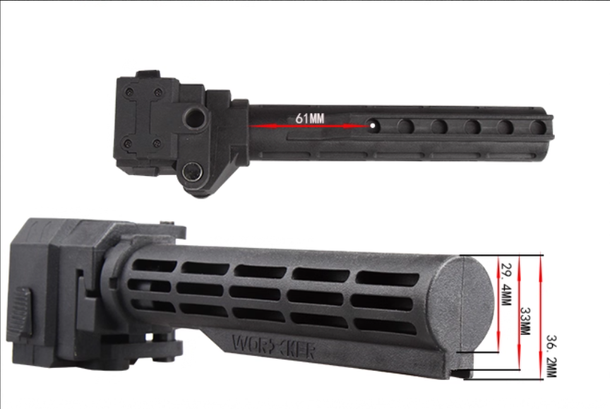 WORKER Type A Adjustable Nerf Shoulder Stock