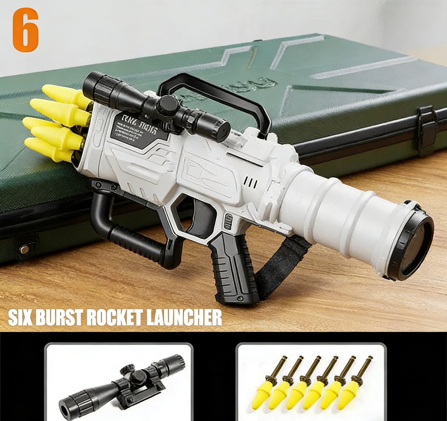 New Large 6-Shot Rotating Nerf Rocket Launcher
