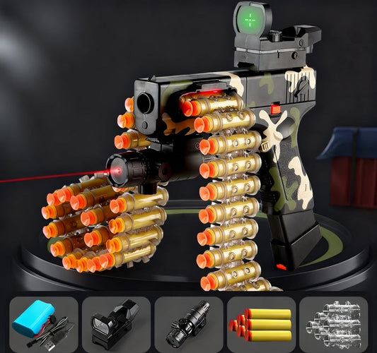 Electric Belt-Fed Glock Style Nerf Pistol