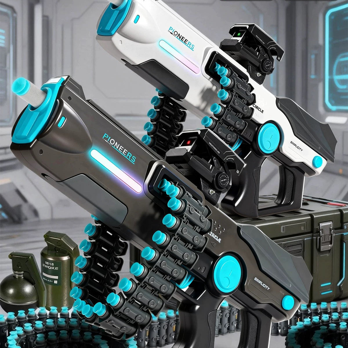 Electric Chain-Fed Rapid-Fire Nerf Gun