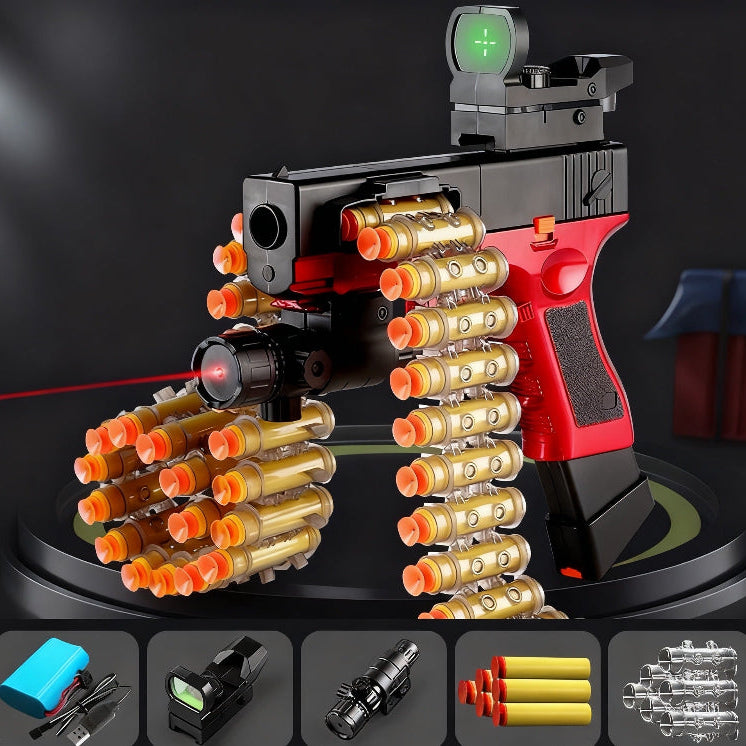 Electric Belt-Fed Glock Style Nerf Pistol