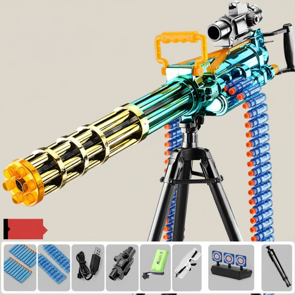 Electric Gatling Rotating Barrel Nerf Machine Gun