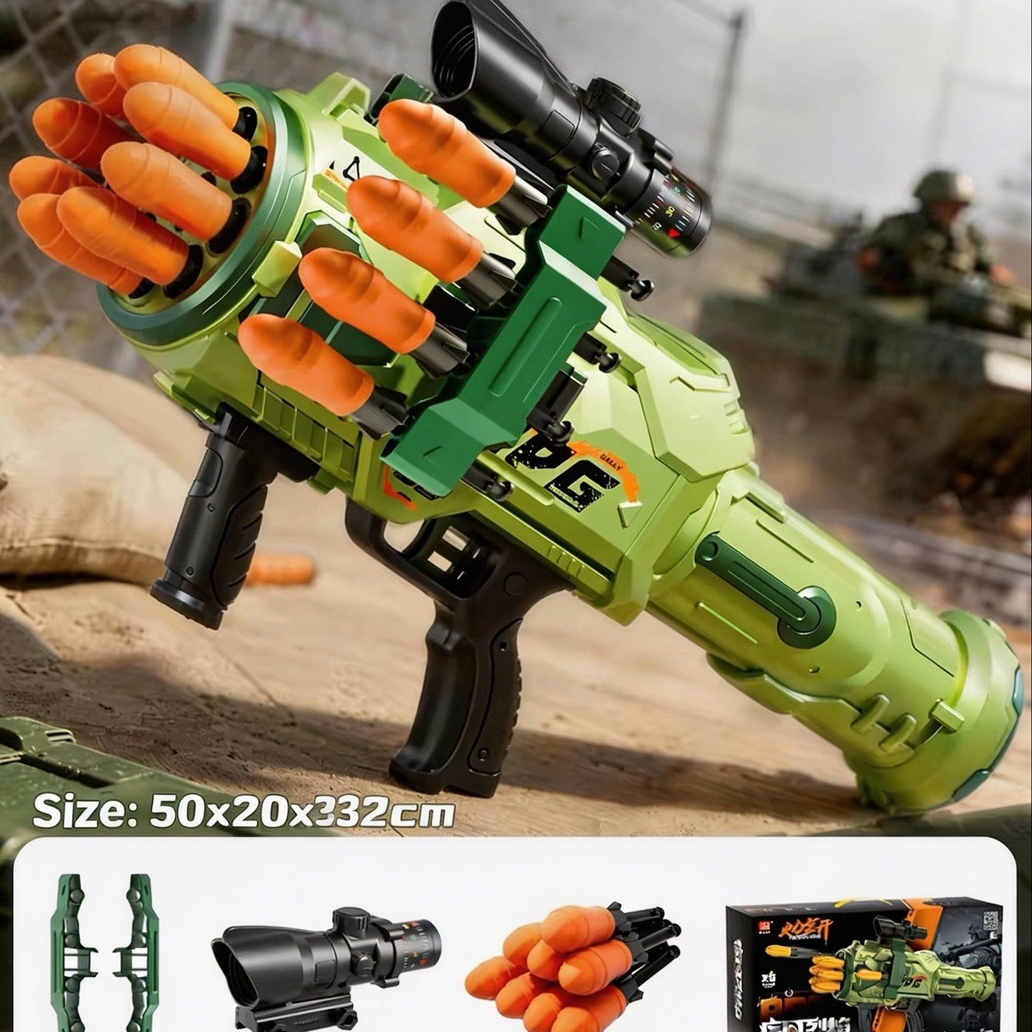RPG Rotating Multi-Barrel Nerf Rocket Launcher