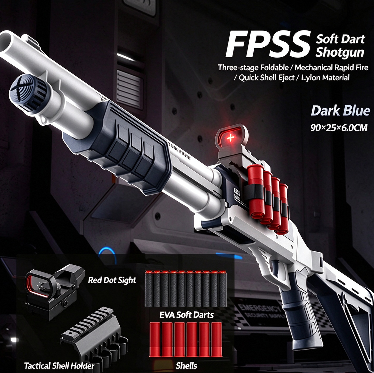 FPSS Triple-Folding Shell-Ejecting Nerf Shotgun