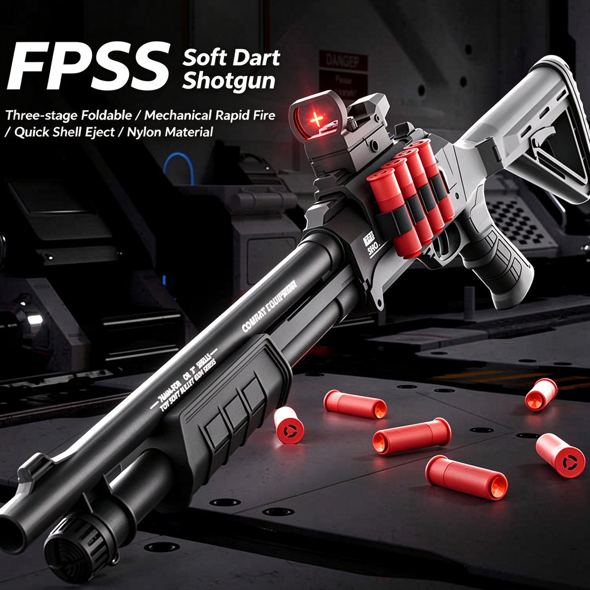 FPSS Triple-Folding Shell-Ejecting Nerf Shotgun