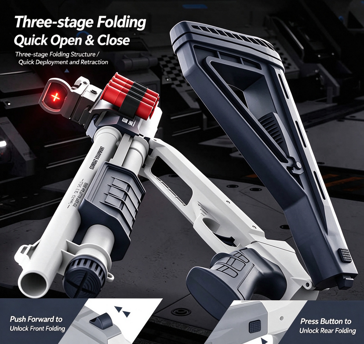 FPSS Triple-Folding Shell-Ejecting Nerf Shotgun
