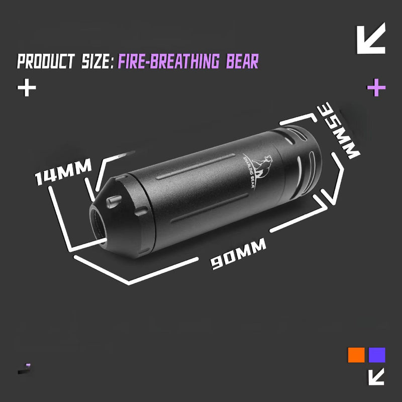 14mm CCW Fire Bear  Luminous Suppressor