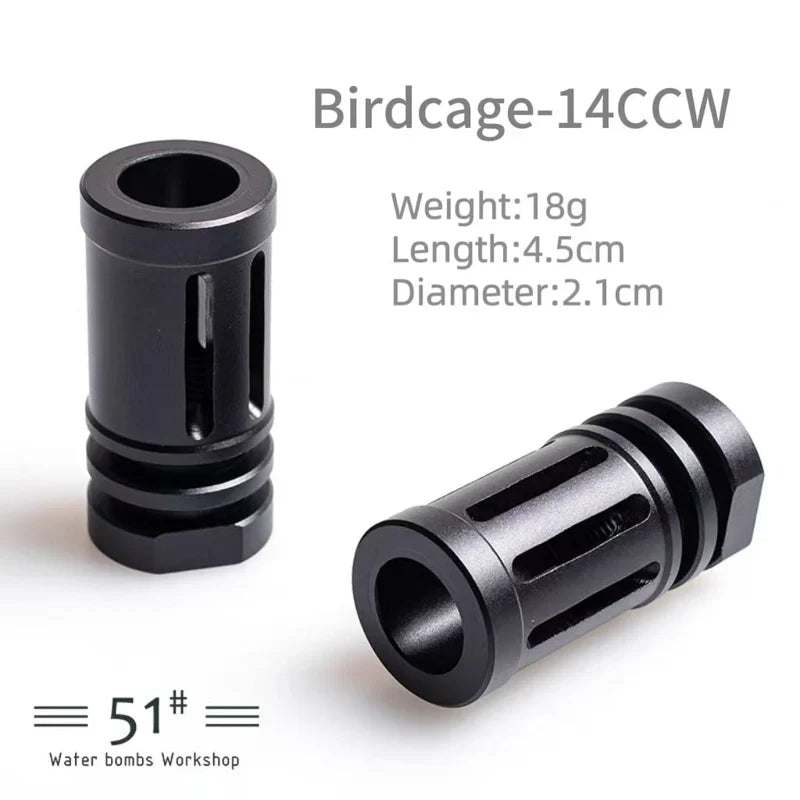14mm CCW Metal Flash Hider Fire Cap