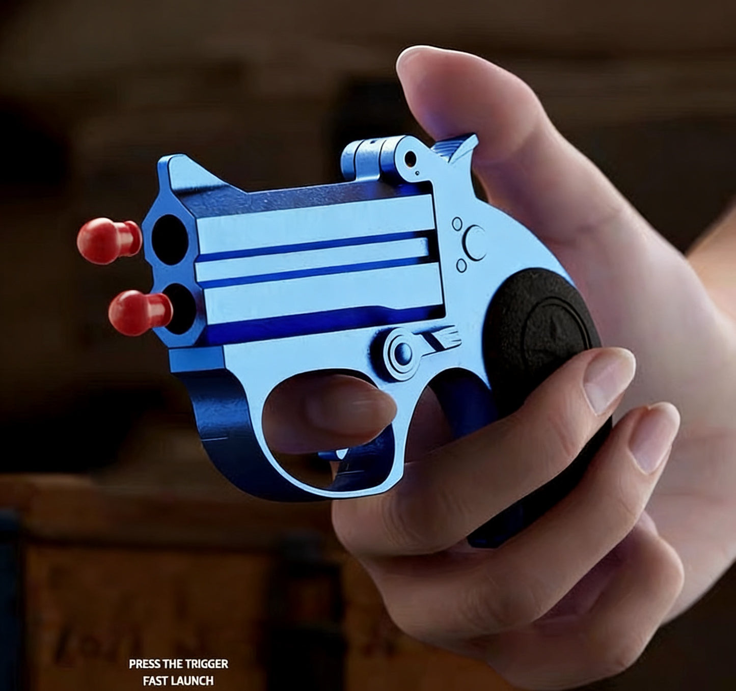 Mini Derringer Alloy Flip-Barrel Nerf Pistol