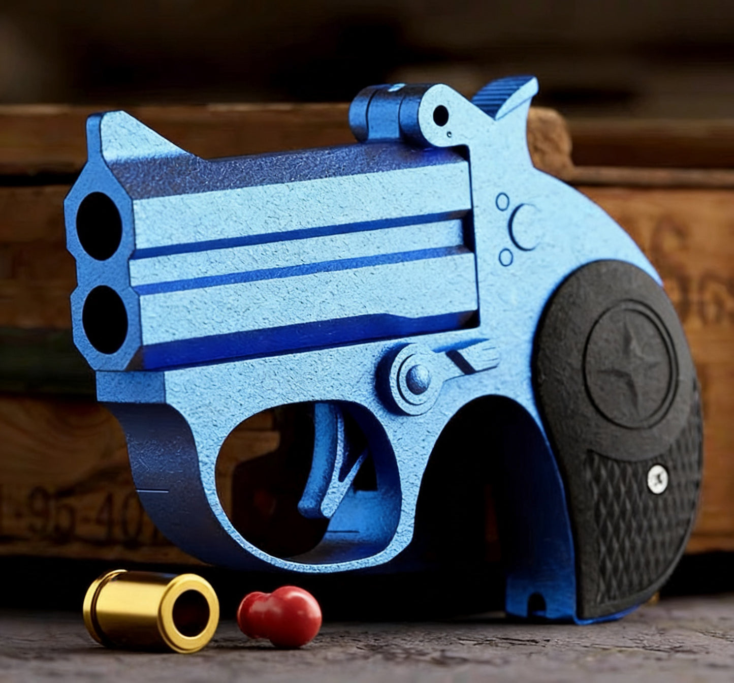 Mini Derringer Alloy Flip-Barrel Nerf Pistol