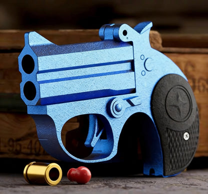 Mini Derringer Alloy Flip-Barrel Nerf Pistol