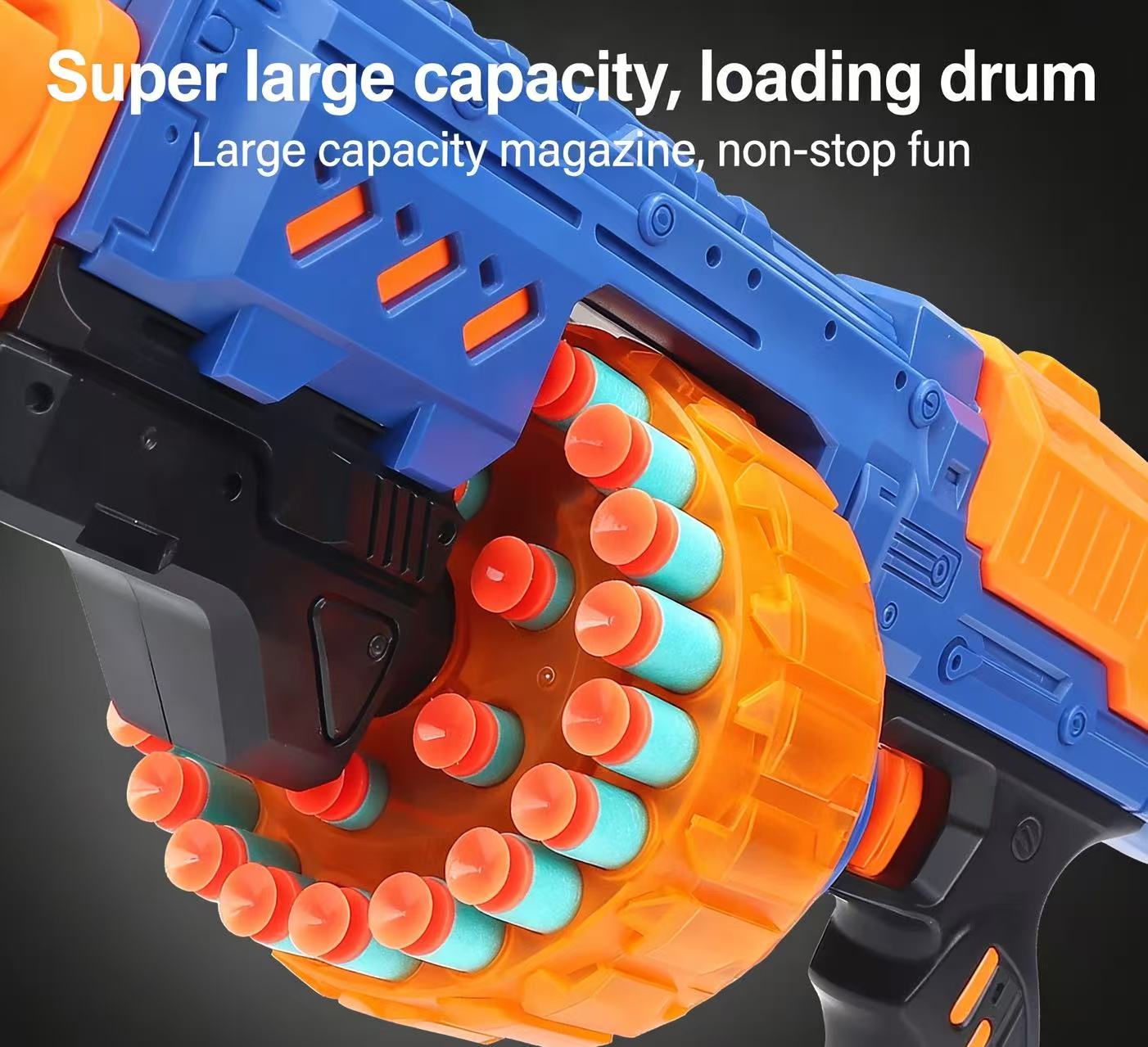 Manual Rapid-Fire Gatling Nerf Machine Gun
