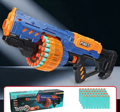 Manual Rapid-Fire Gatling Nerf Machine Gun