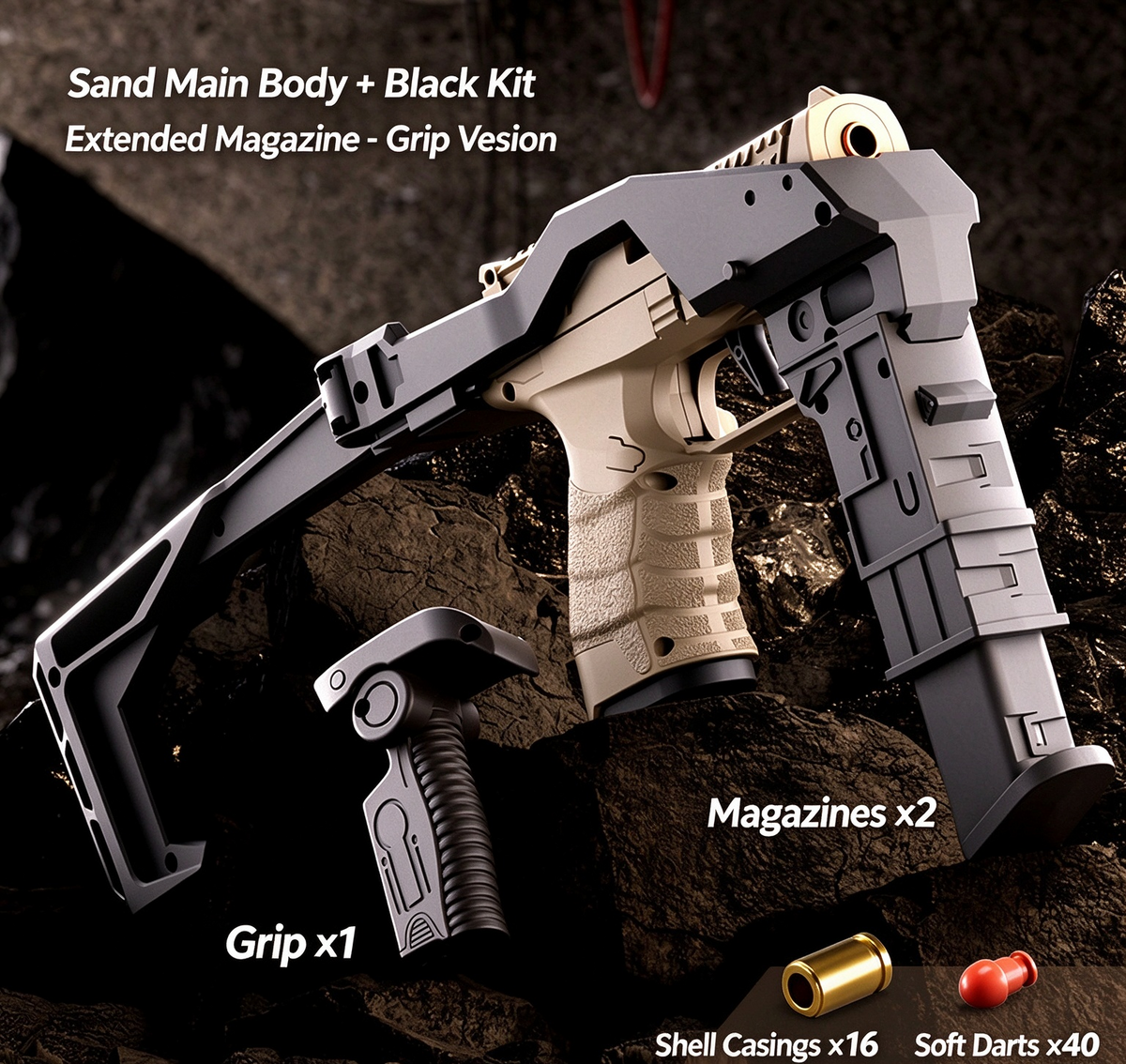 PPQ Tactical Mechanical Shell-Ejecting Nerf Pistol