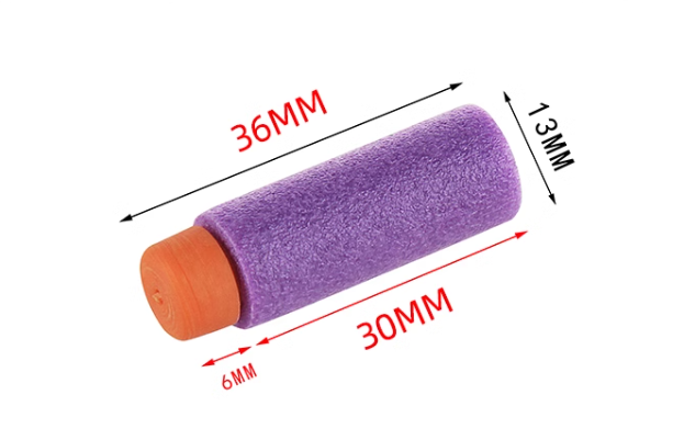 36x13mm Worker MOD Gen3 Short Nerf Bullets