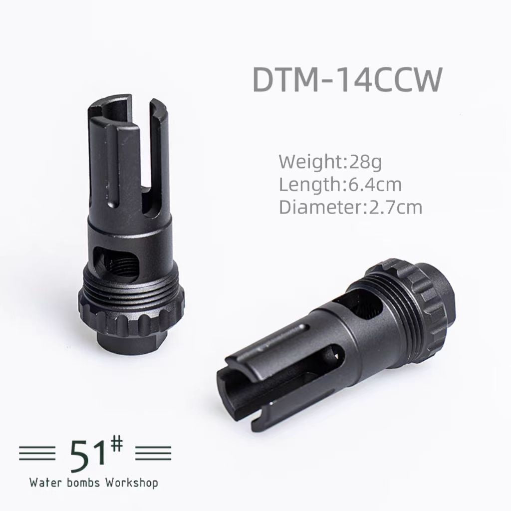14mm CCW Metal Flash Hider Fire Cap