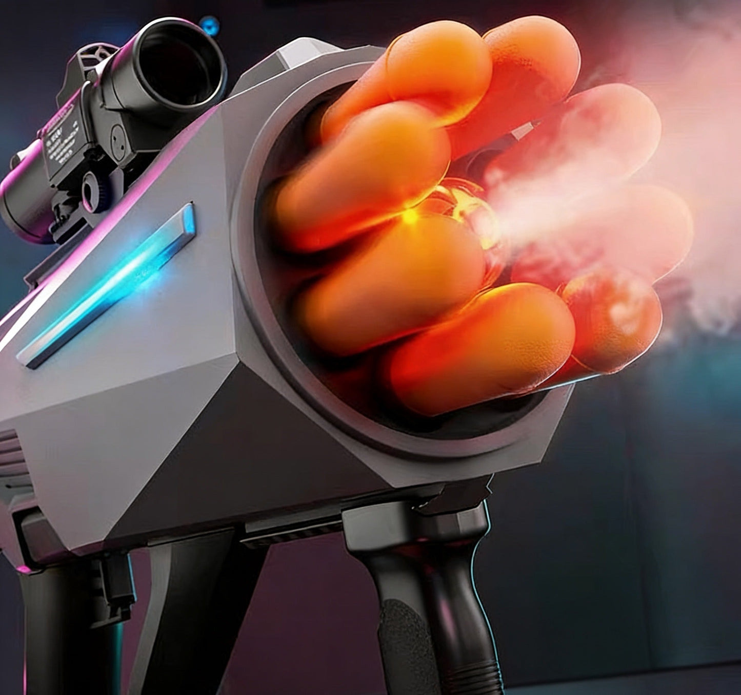 Cyberpunk 8-Shot Nerf Rocket Launcher