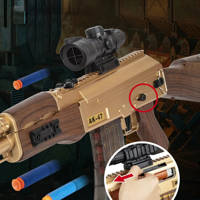 AK47 Shell Ejecting Nerf Rifle Gun