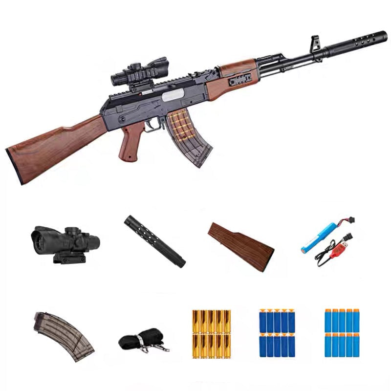 AK47 Shell Ejecting Nerf Rifle Gun
