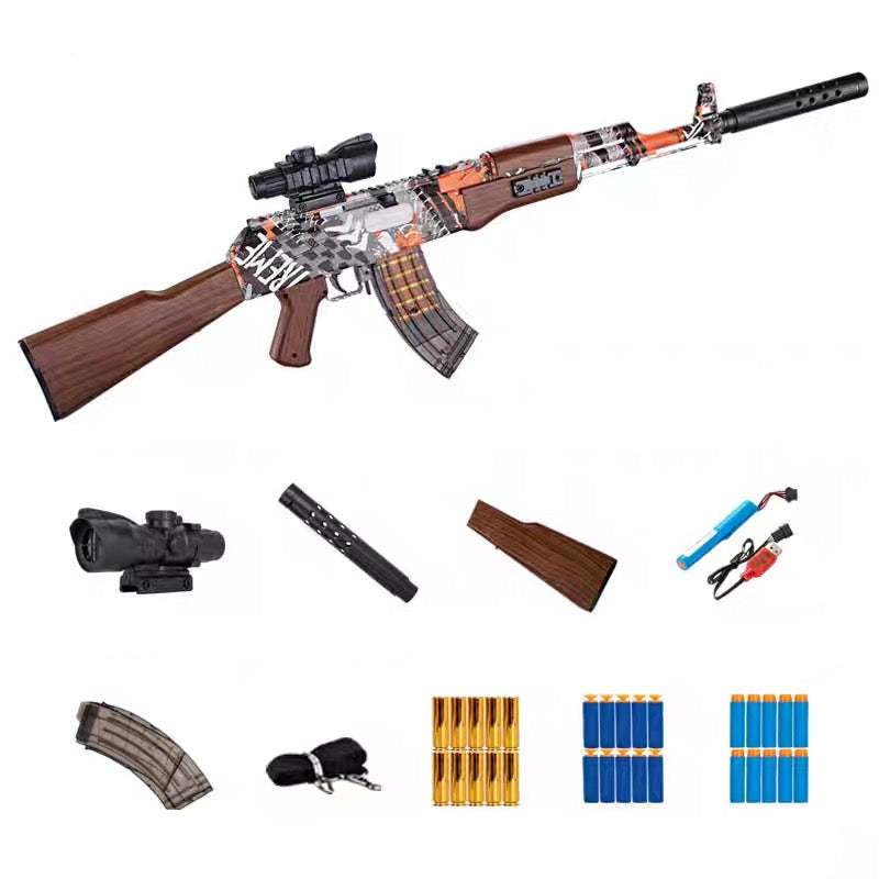 AK47 Shell Ejecting Nerf Rifle Gun