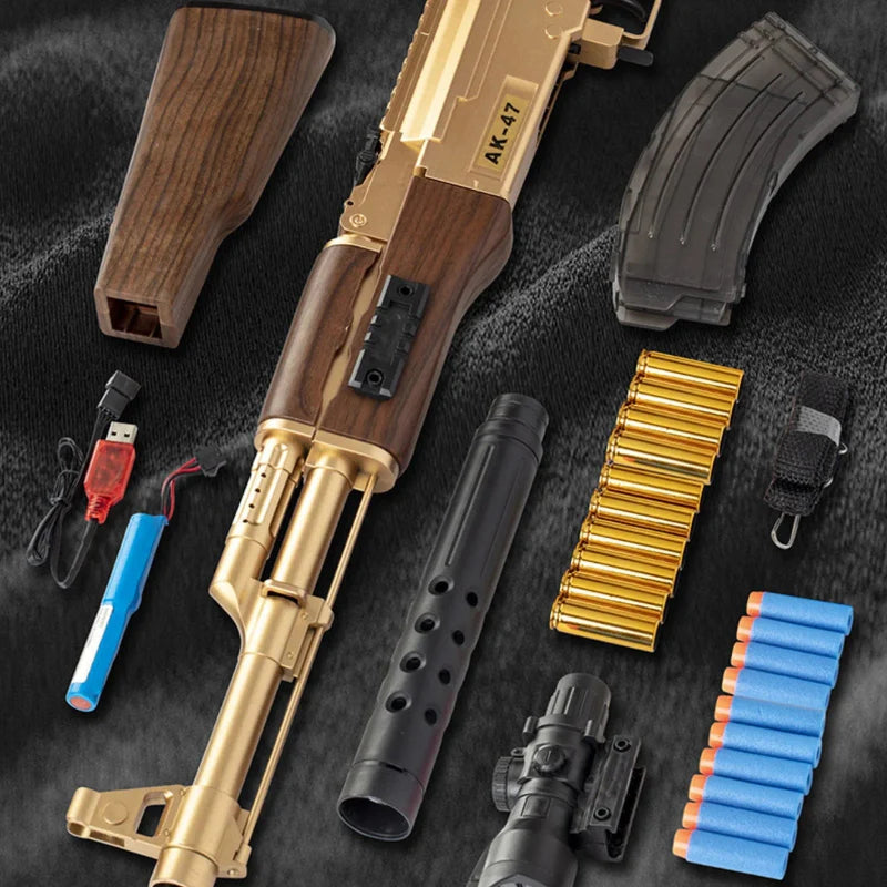 AK47 Shell Ejecting Nerf Rifle Gun