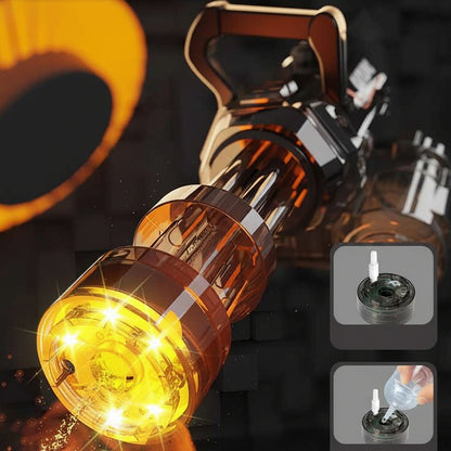 Full Auto Gatling Water Gun with Rotating Barrel
