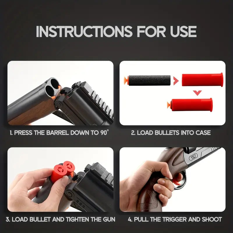 S686 Double Barrel Shell Ejecting Nerf Shotgun