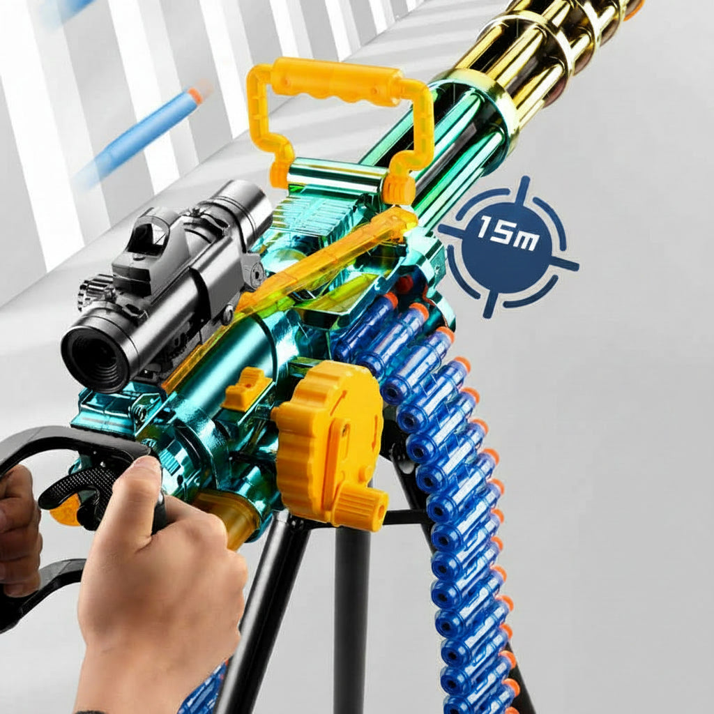 Electric Gatling Rotating Barrel Nerf Machine Gun