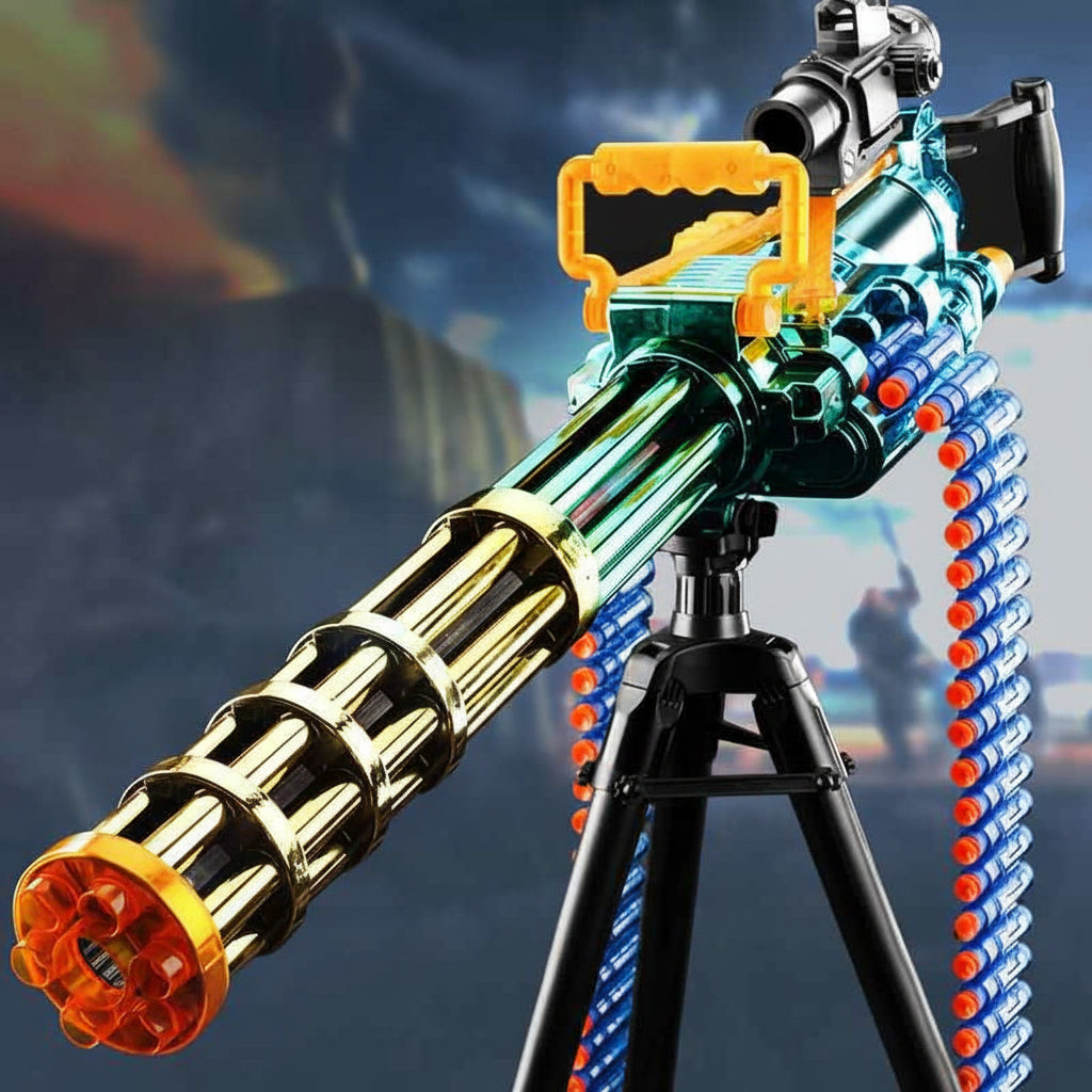Electric Gatling Rotating Barrel Nerf Machine Gun