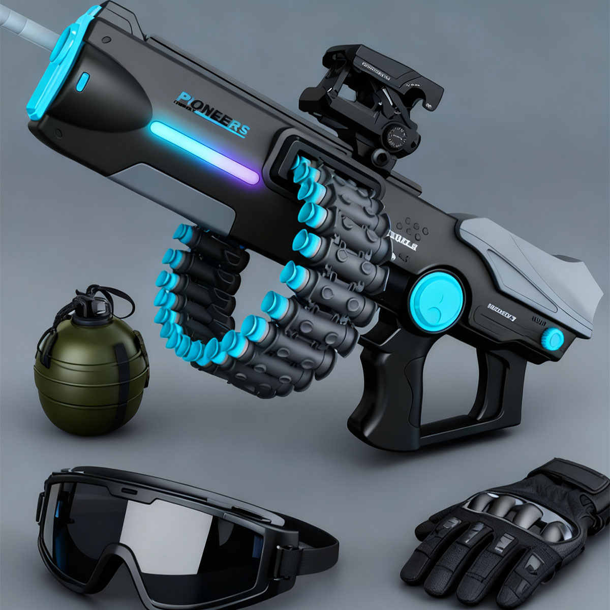 Electric Chain-Fed Rapid-Fire Nerf Gun