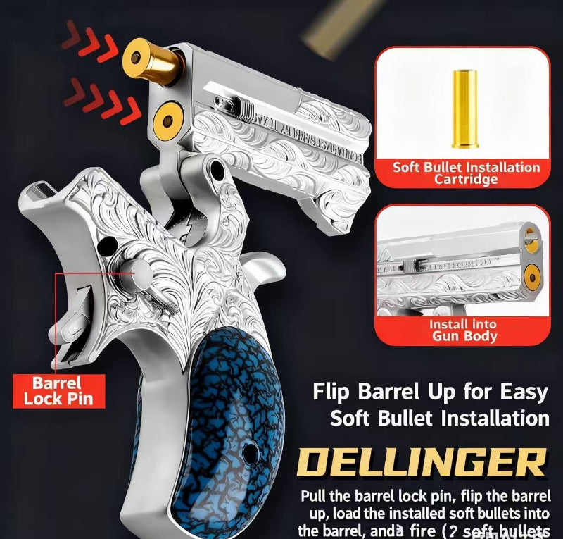 GQH Double Barrel Mini Metal Toy Pistol