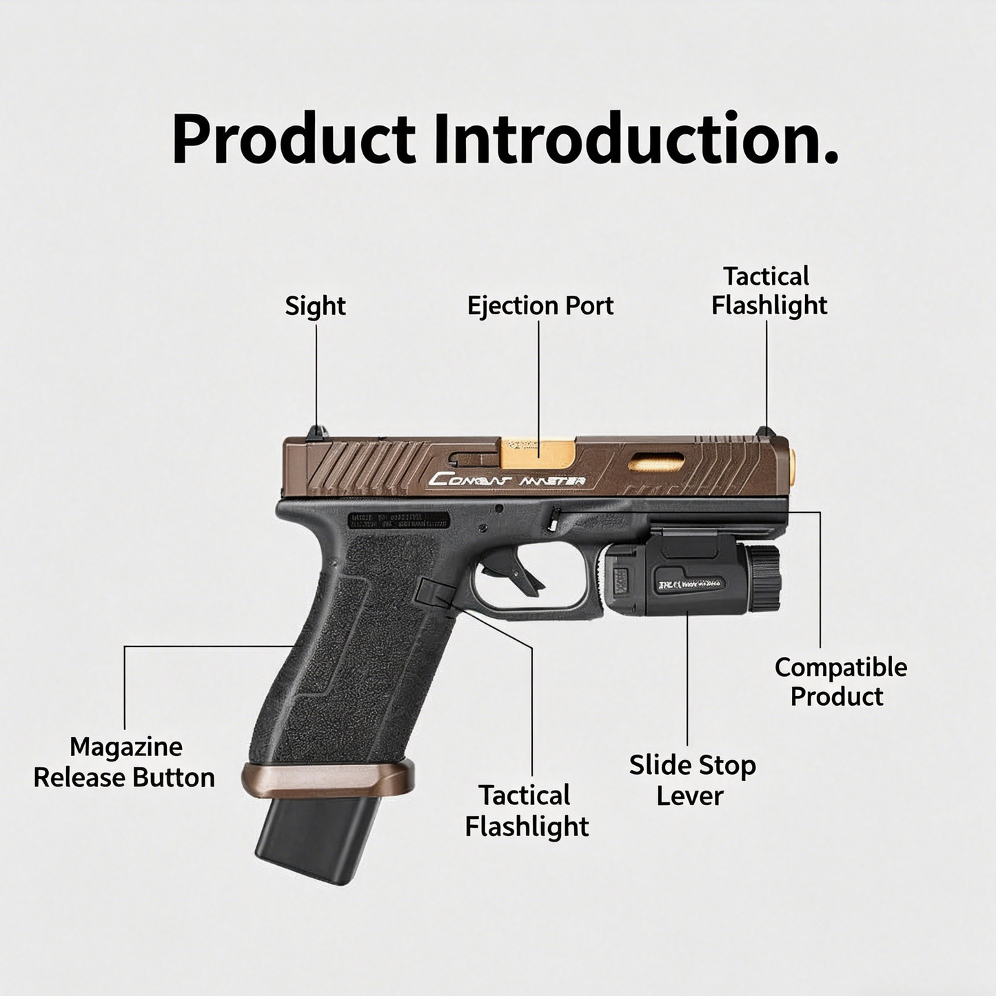GQH TTI G17 Electric Blowback Gel Blaster Pistol