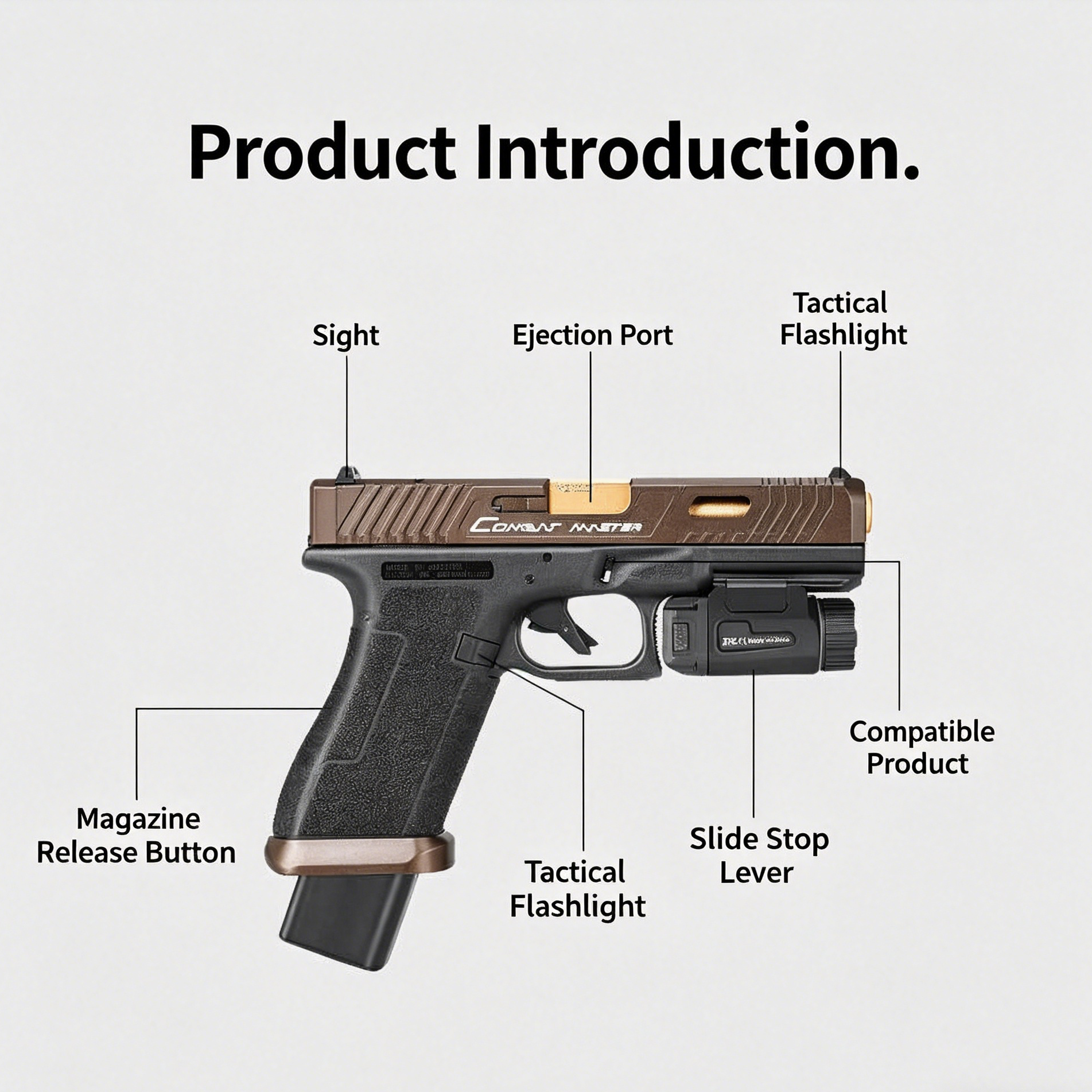 GQH TTI G17 Electric Blowback Gel Blaster Pistol