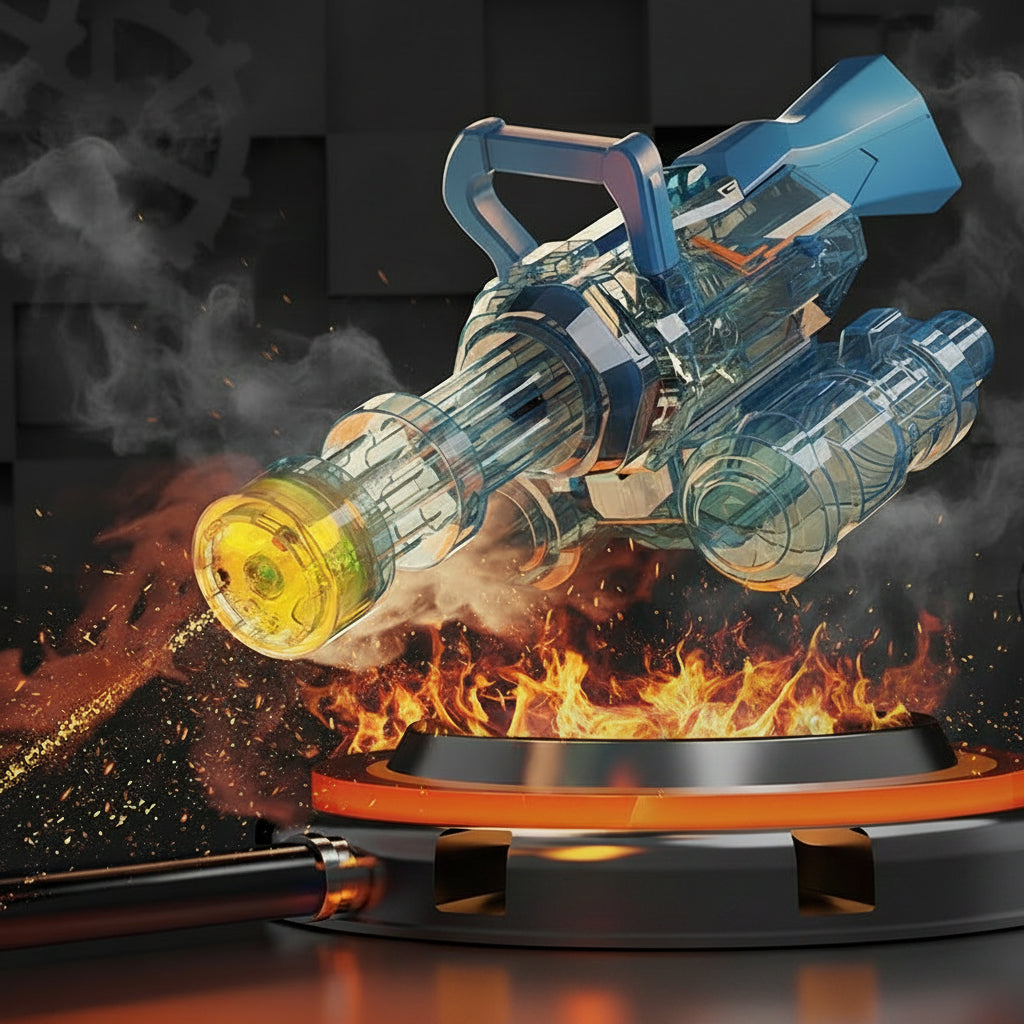 Full Auto Gatling Water Gun with Rotating Barrel