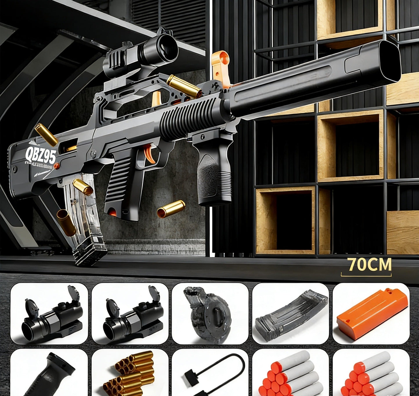Handi QBZ-95 Electric Shell-Ejecting Nerf Rifle