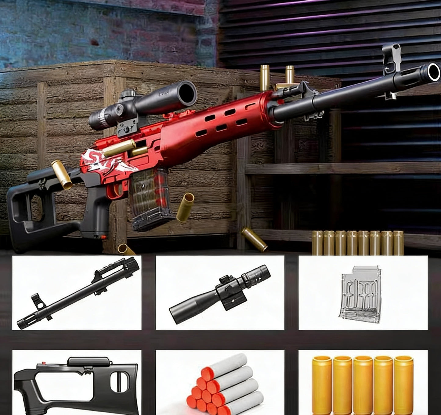 Handi SVD Manual Bolt-Action Nerf Sniper