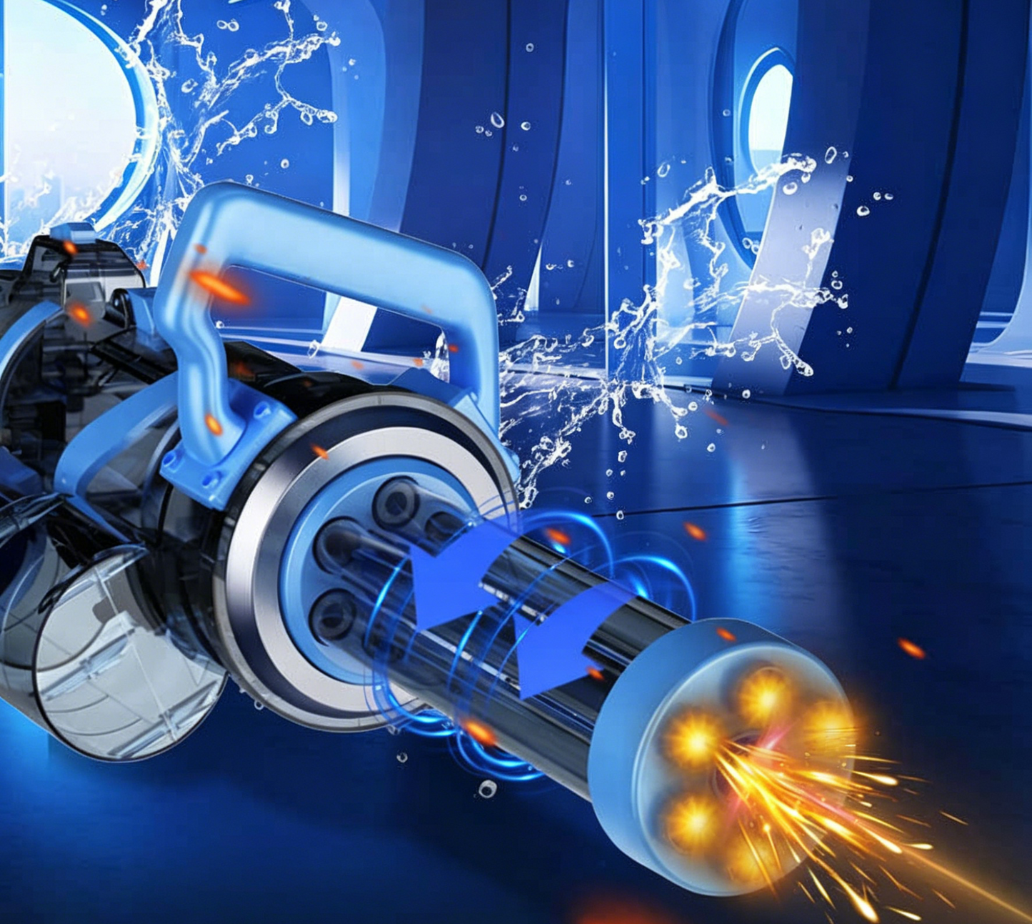 Ice Blast Gatling Automatic Water Gu