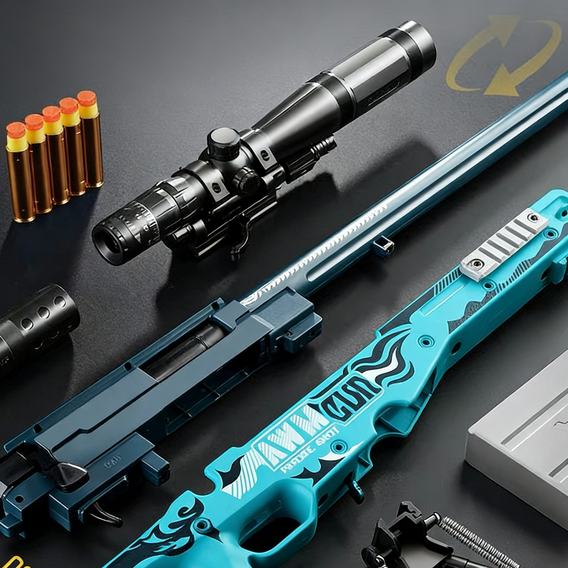 JF AWM Shell-Ejecting nerf Sniper Rifle