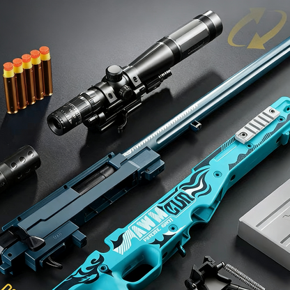 JF AWM Shell-Ejecting nerf Sniper Rifle