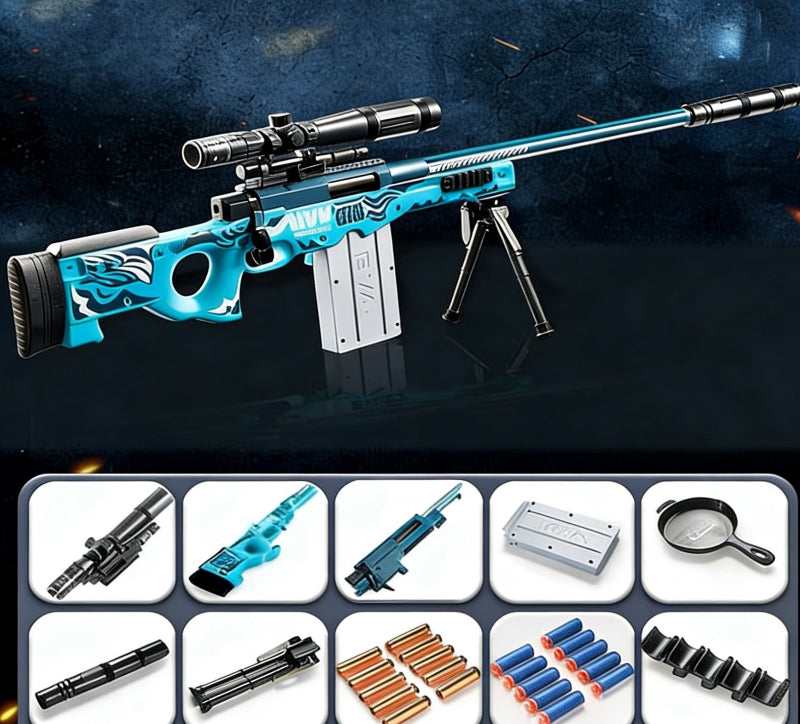 JF AWM Shell-Ejecting nerf Sniper Rifle