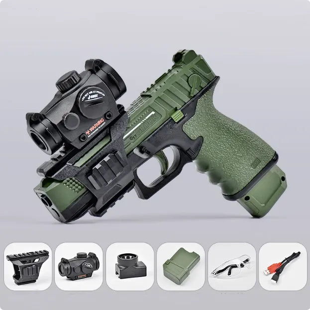 JF G17 Hopper-Fed Electric Gel Blaster Pistol
