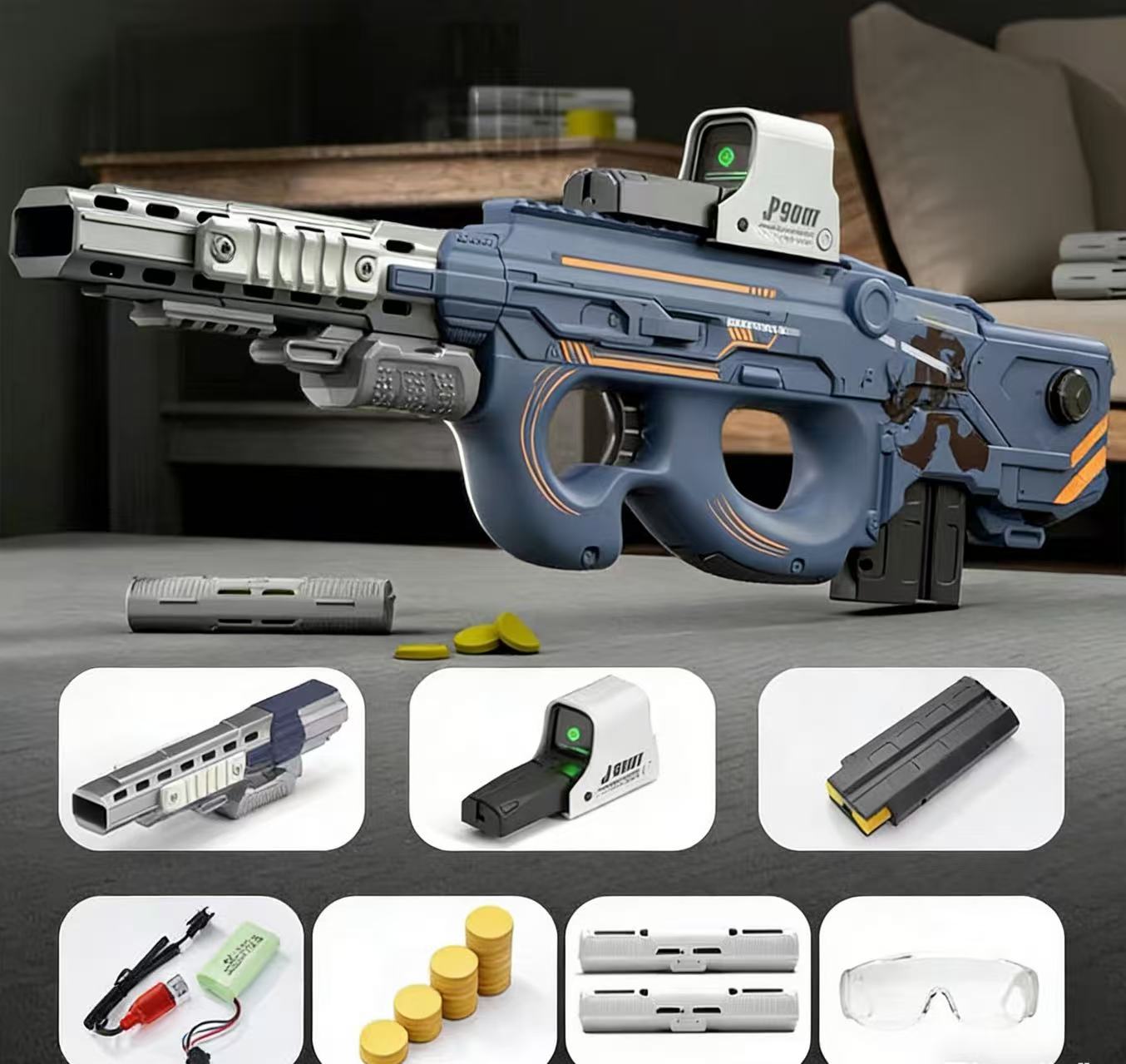 JF P90 Electric Foam Disc Shooter