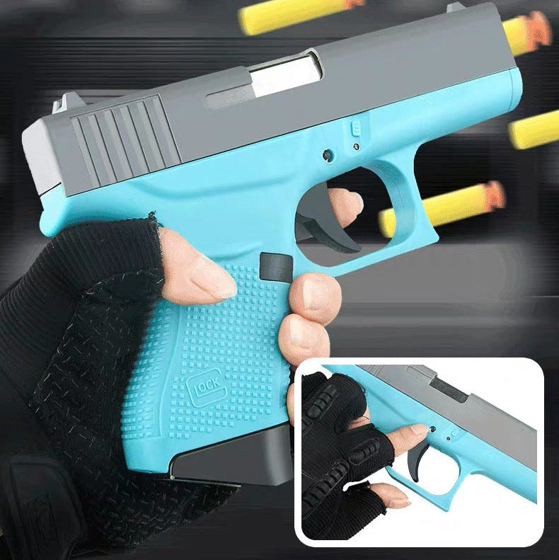 Jinming Glock 43 style blue nerf pistol