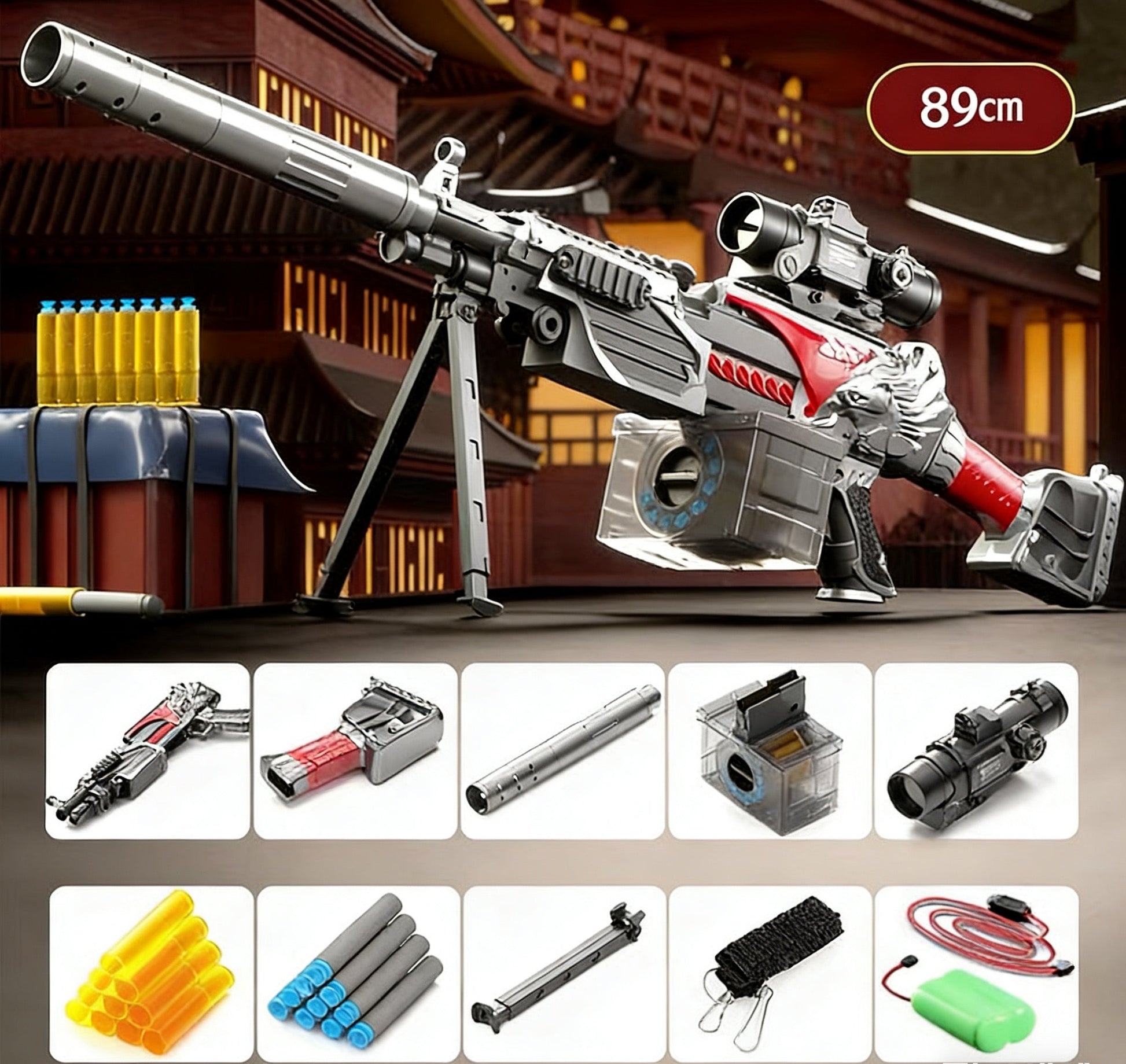 M249 Dragon Shell-Ejecting Nerf Machine Gun