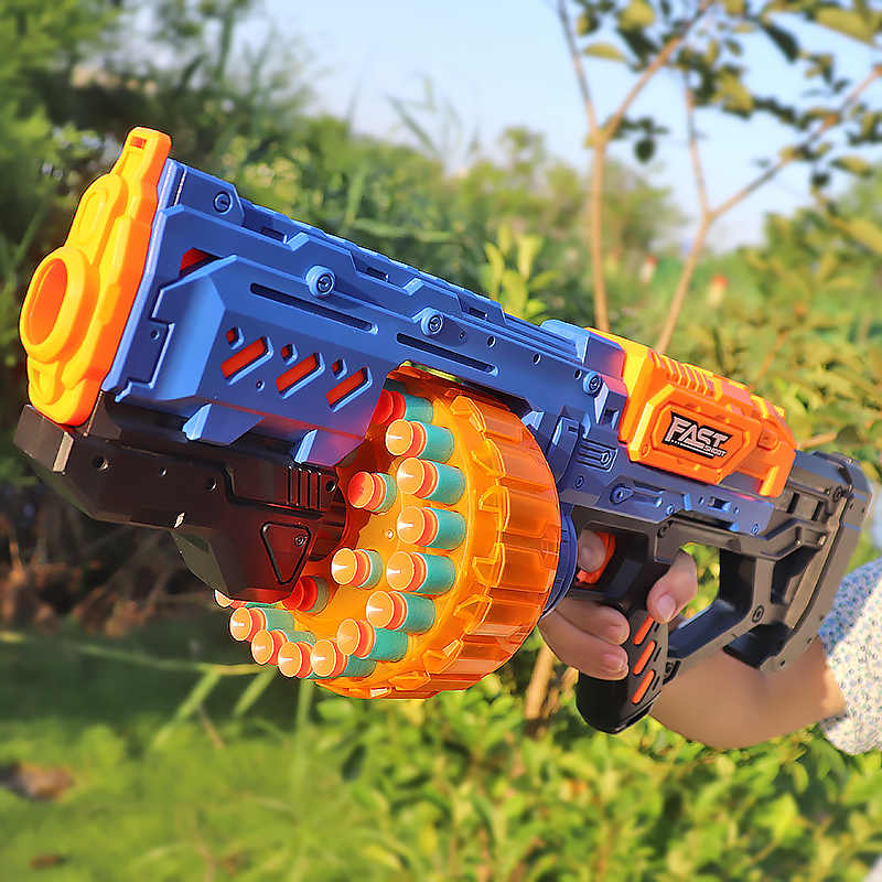 Manual Rapid-Fire Gatling Nerf Machine Gun
