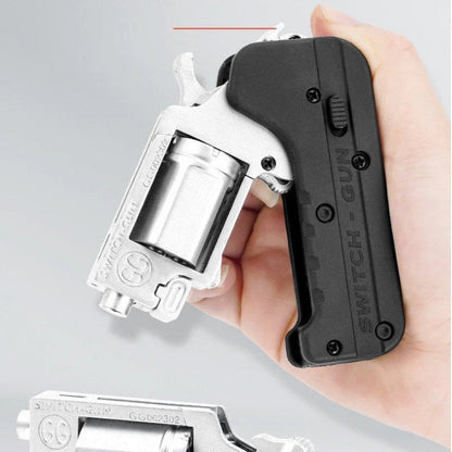 Mini Deformed Alloy Folding Nerf Revolver 