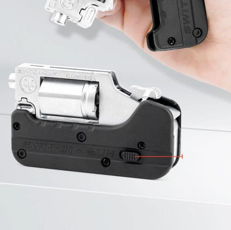 Mini Deformed Alloy Folding Nerf Revolver 