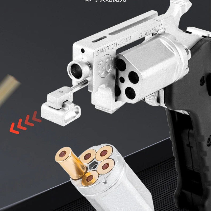 Mini Deformed Alloy Folding Nerf Revolver 