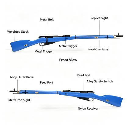 Hanke Mosin Nagant Bolt-Action Nerf Sniper